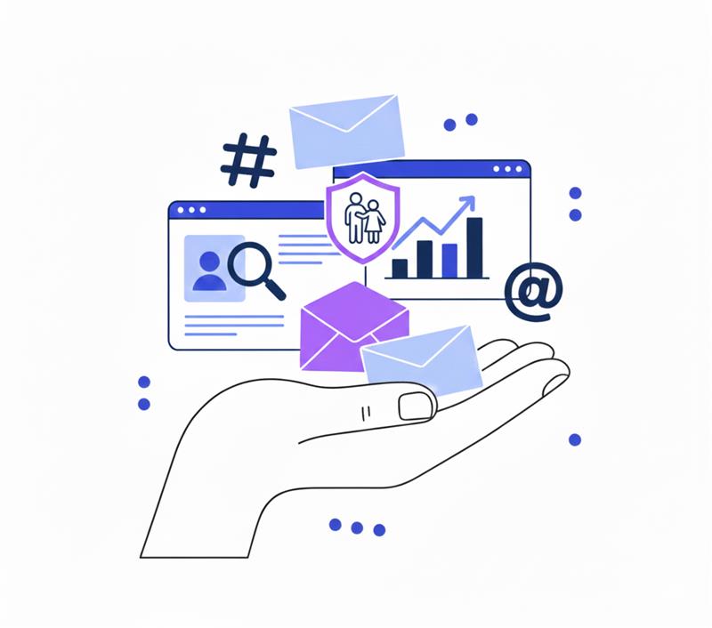 Harmful practices thumbnail with data symbols